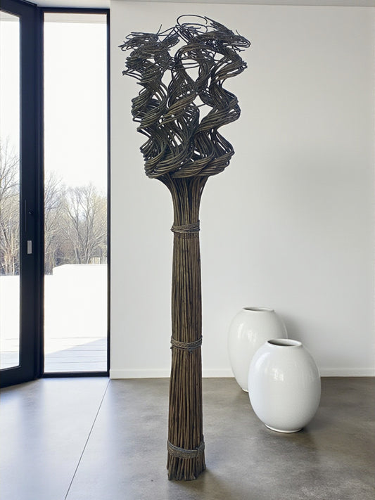 Handmade Wicker Tree Sculpture